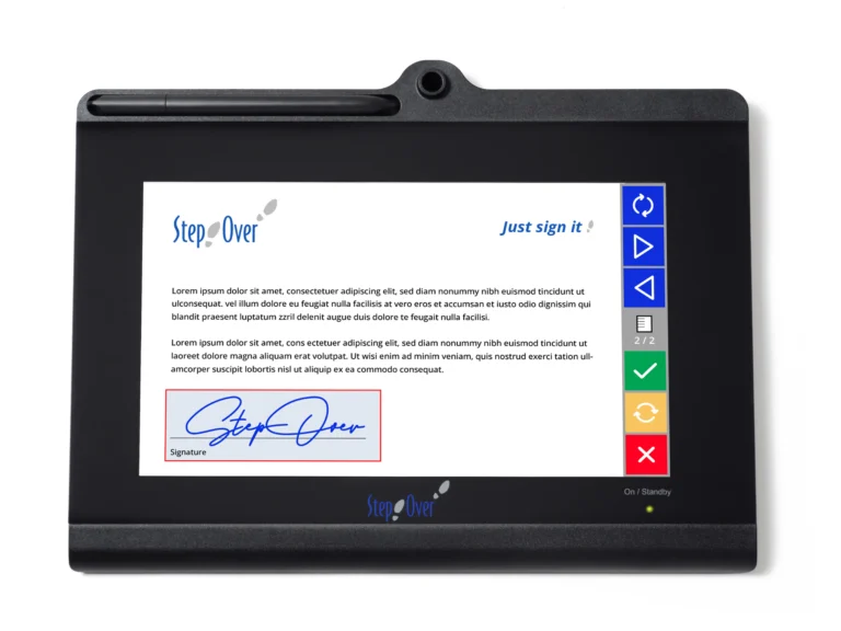 duraSign Pad 10.0 mit Dokumentenansicht